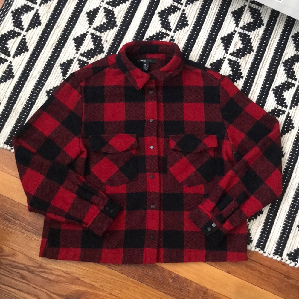 Mango Plaid Jacket